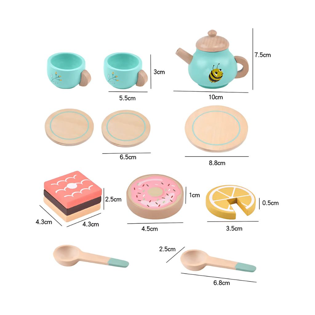 Juego de Té Dulce Abejita de Madera