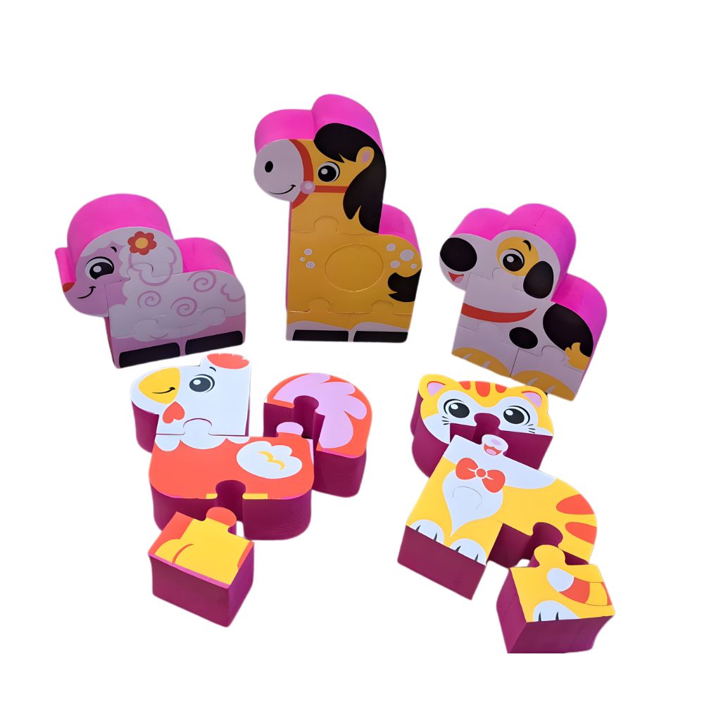 Rompecabezas Animalitos de la Granja de Goma Eva