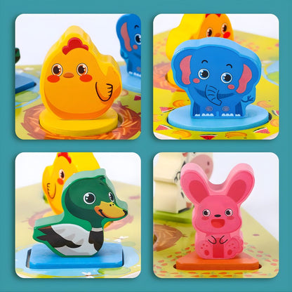 Encaje de Animalitos y Figuras Geométricas