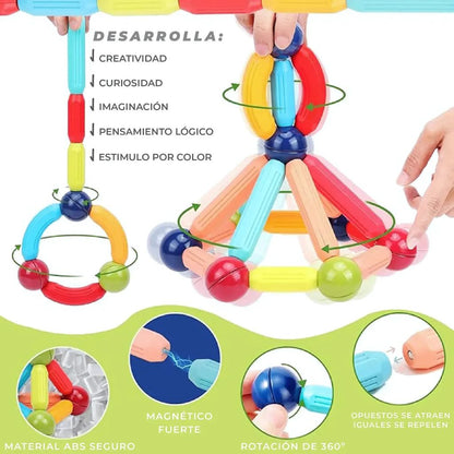 Set de Construcción Magnética 100 Piezas