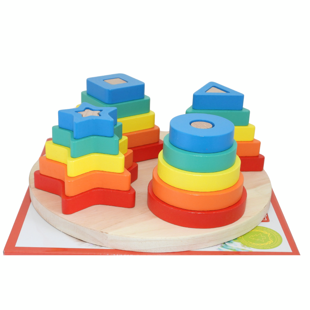 Juego de Encaje de Madera Multicolor