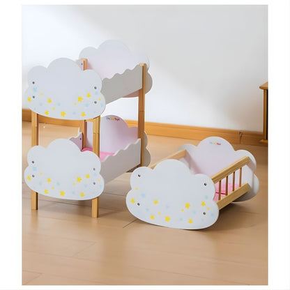 Camita Doble de Nubes para Muñecas