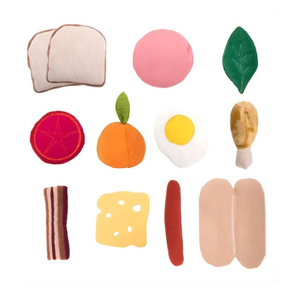 Set de Comiditas Suaves y Esponjosas de Tela 12 Piezas