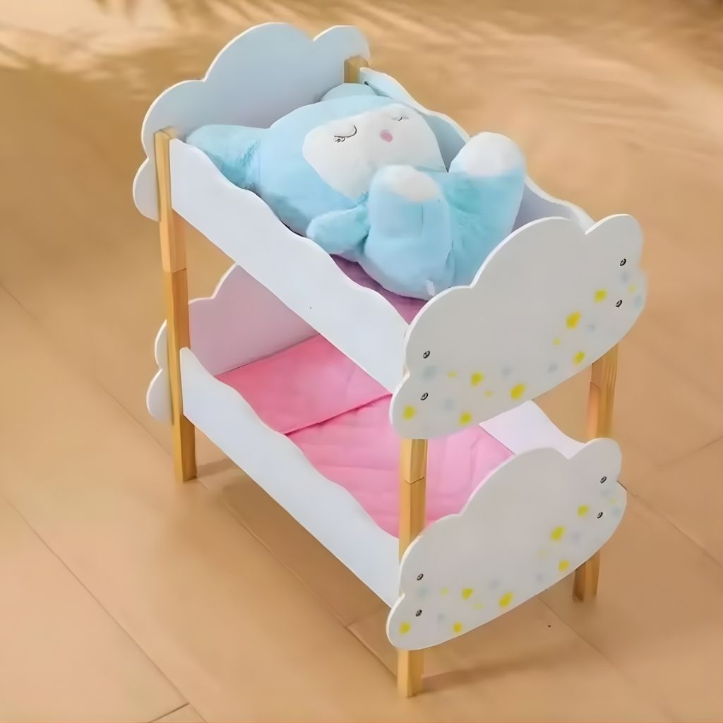 Camita Doble de Nubes para Muñecas