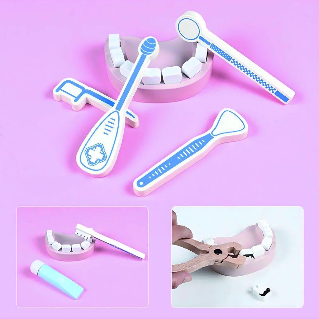 Maletín Médico Infantil con Accesorios de Madera