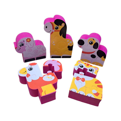 Rompecabezas Animalitos de la Granja de Goma Eva