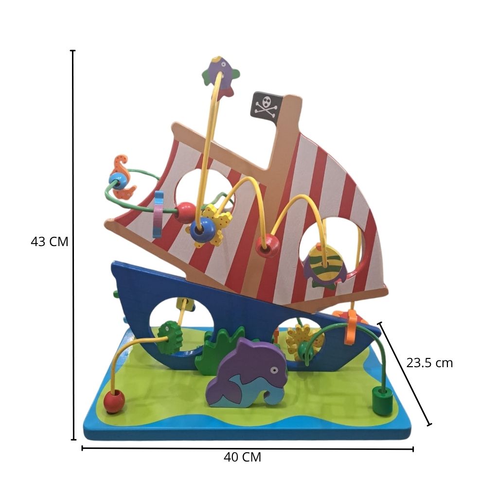 Laberinto de Cuentas XL  Barco Pirata (43×40 cm)