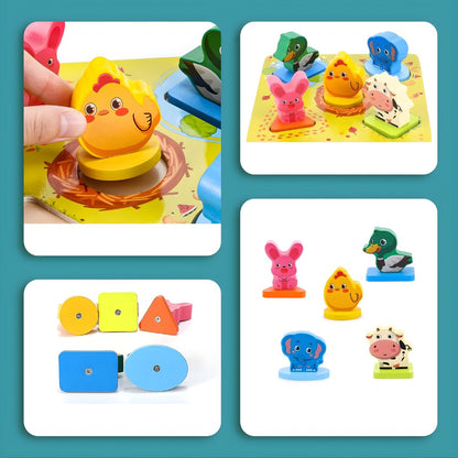 Encaje de Animalitos y Figuras Geométricas