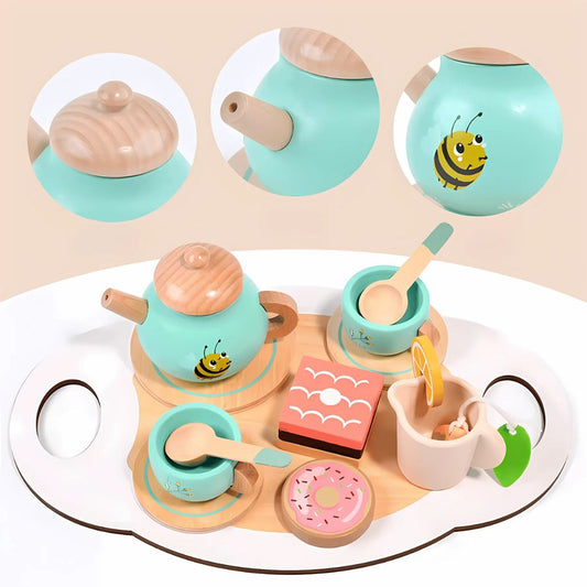 Juego de Té Dulce Abejita de Madera