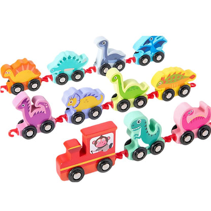 Dino Tren de Encaje y Números