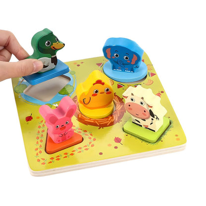 Encaje de Animalitos y Figuras Geométricas