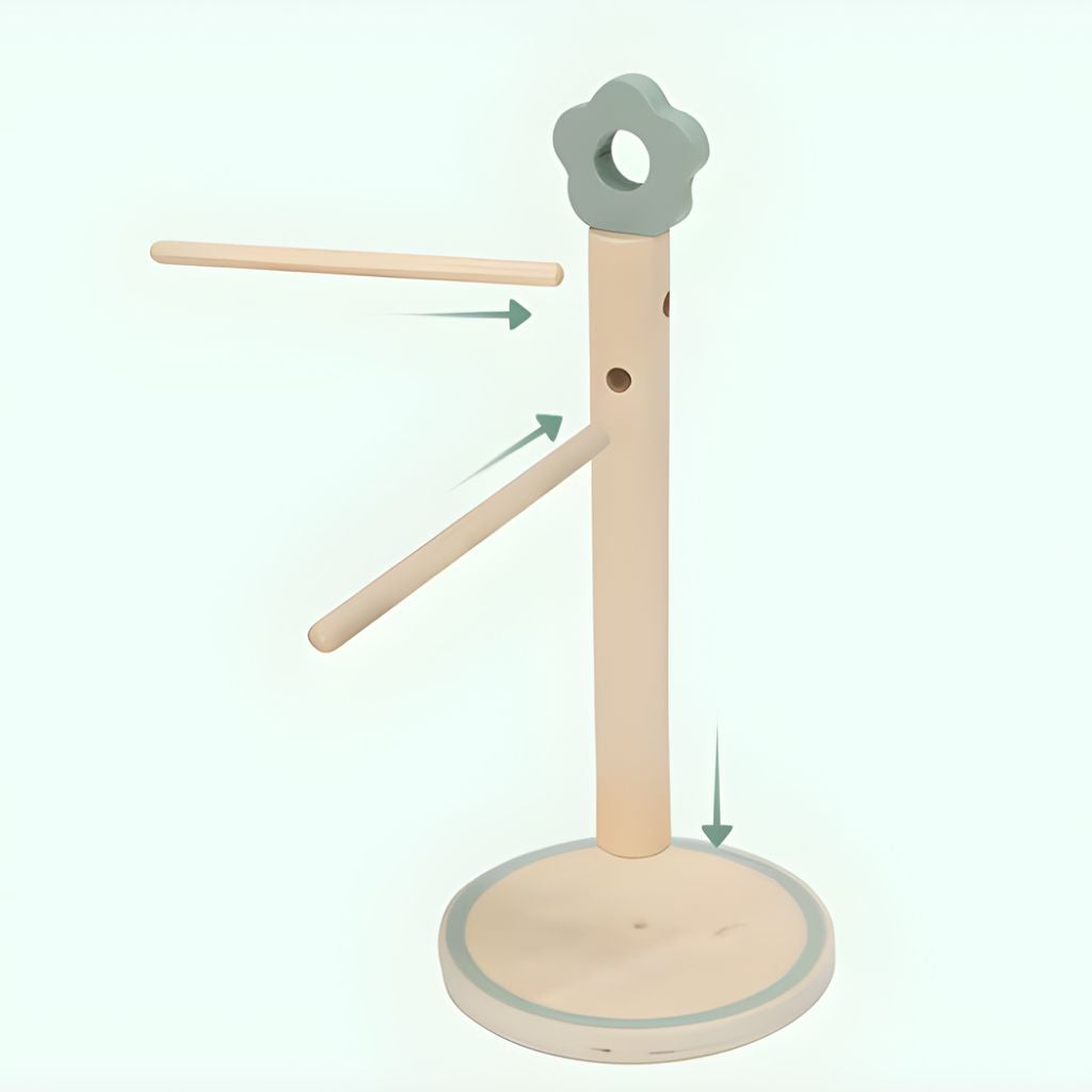 Set de Vajilla de Madera Completo con Escurridor y Porta-Utensilios