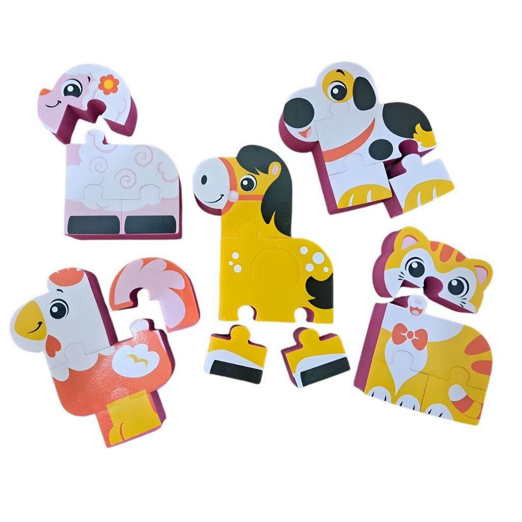 Rompecabezas Animalitos de la Granja de Goma Eva