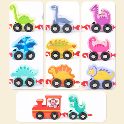 Dino Tren de Encaje y Números