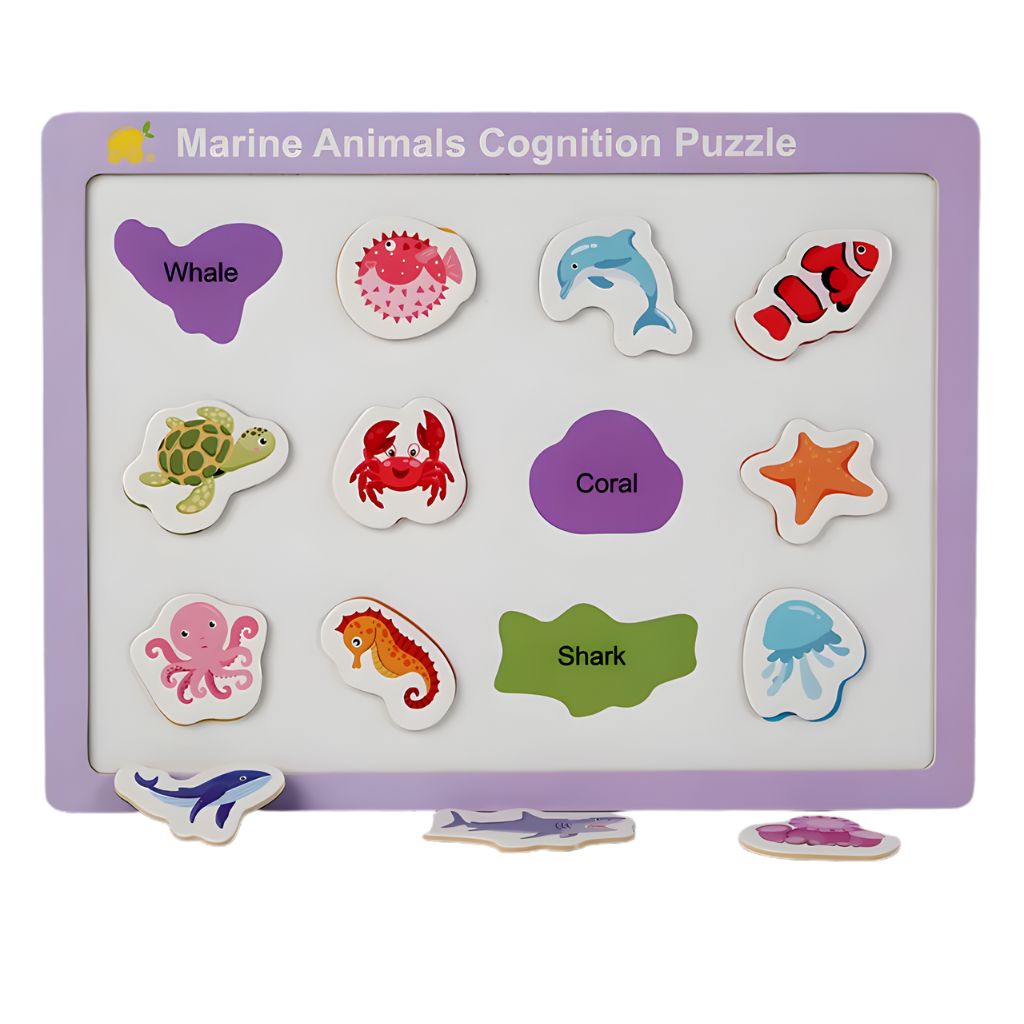 Tableros de Encaje Magnético Animalitos del Mar