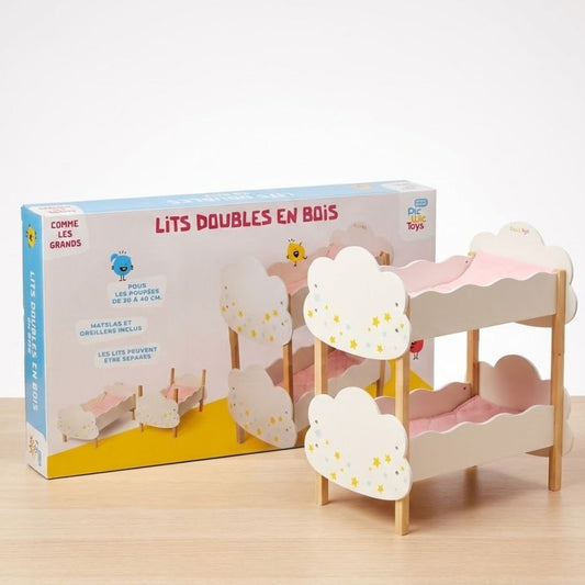 Camita Doble de Nubes para Muñecas