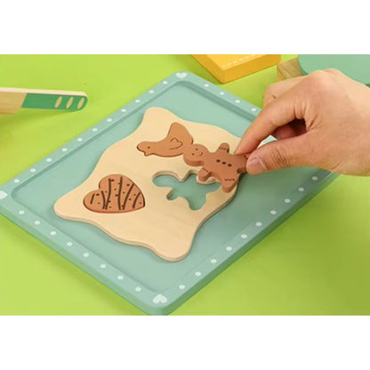 Juego de Galletas de Madera con Accesorios