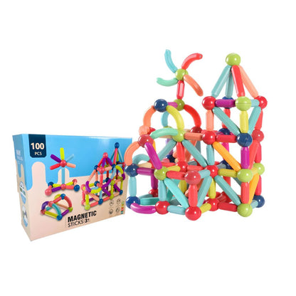 Set de Construcción Magnética 100 Piezas