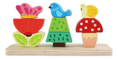 Set Apilable Primavera Mágica de Madera