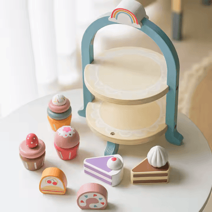 Juego de CupCakes y Postres de Madera