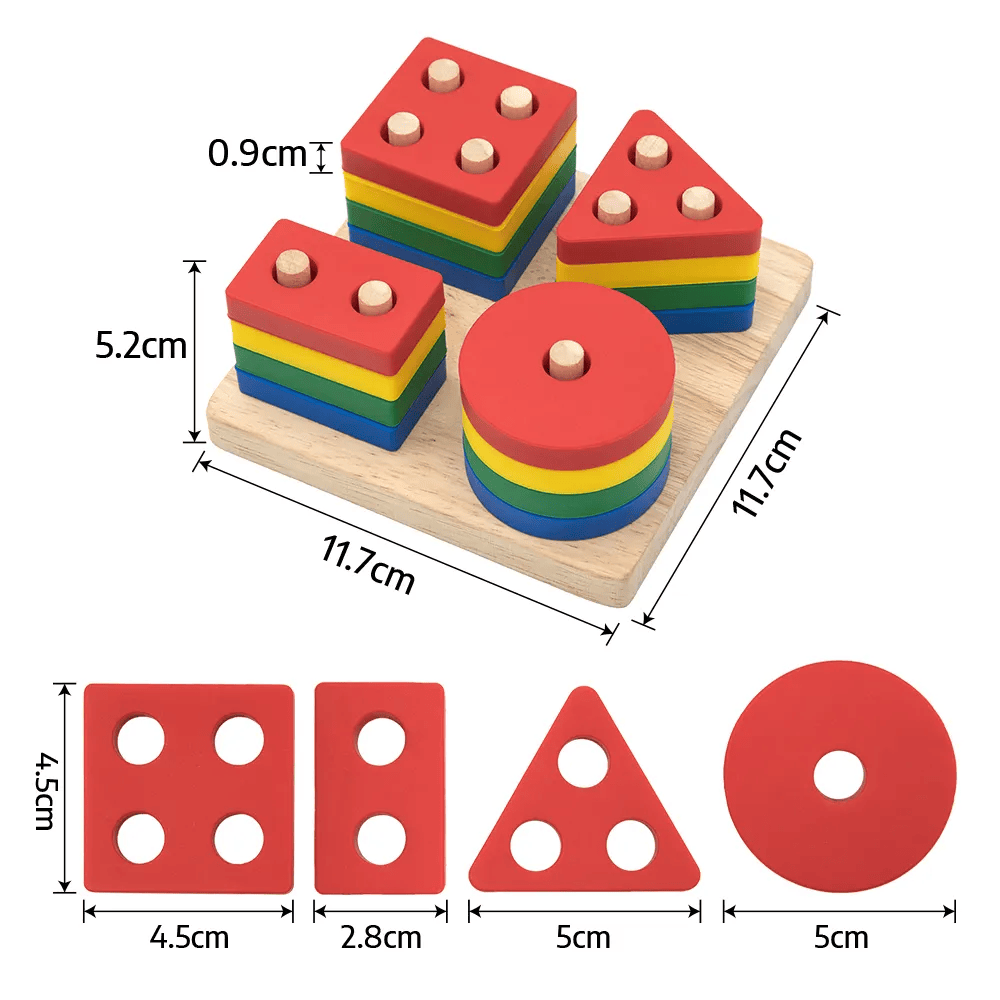 Apilable de Silicona Figuras Geométricas