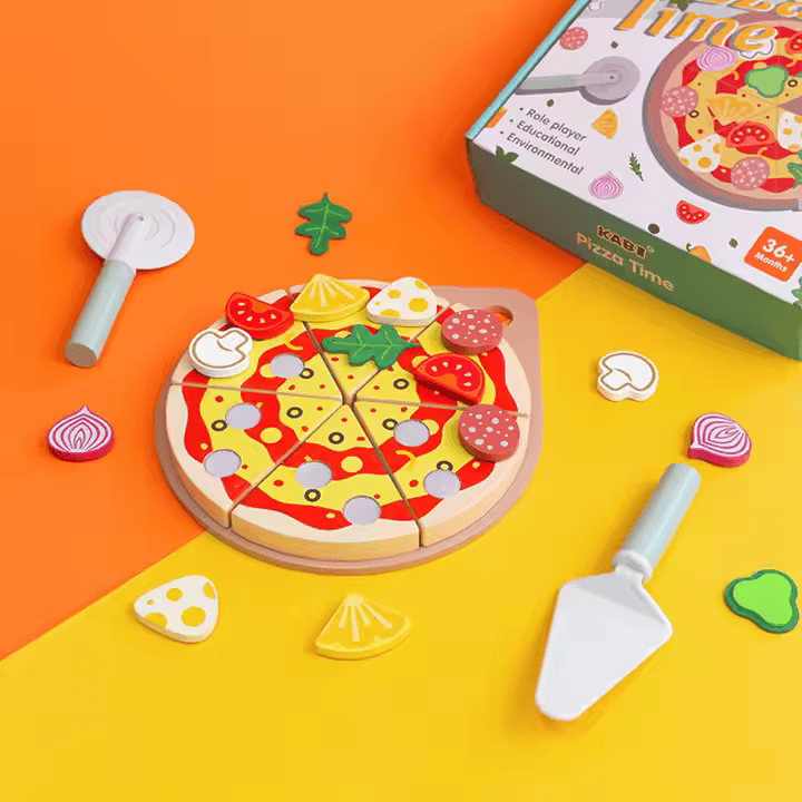 Juego de Pizza Madera y Velcro