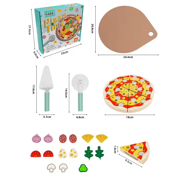 Juego de Pizza Madera y Velcro