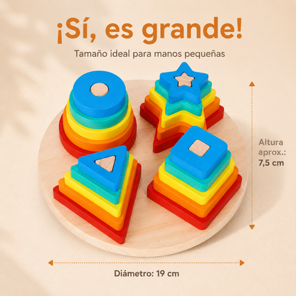 Juego de Encaje de Madera - Formas, Colores y Tamaños