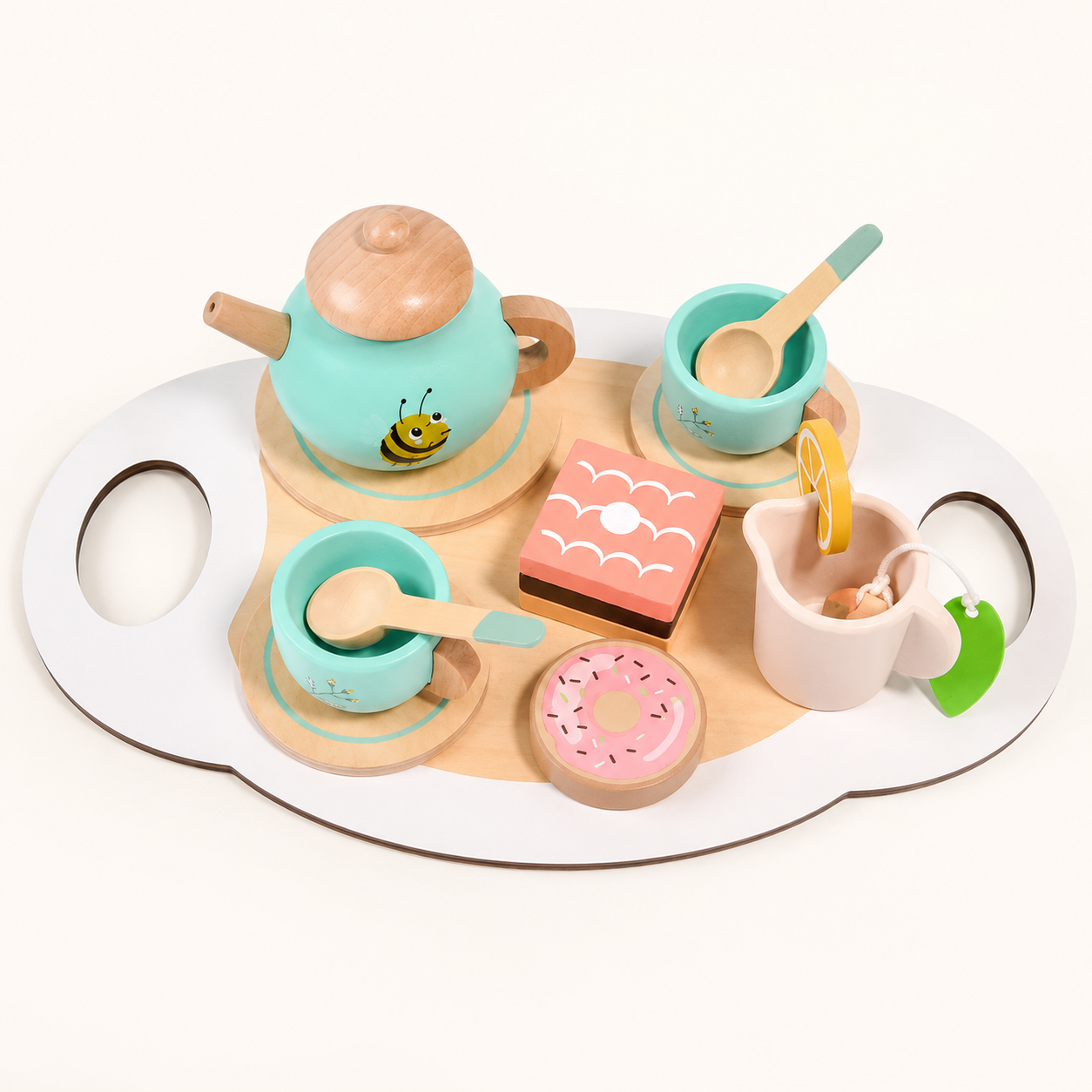 Juego de Té Dulce Abejita de Madera