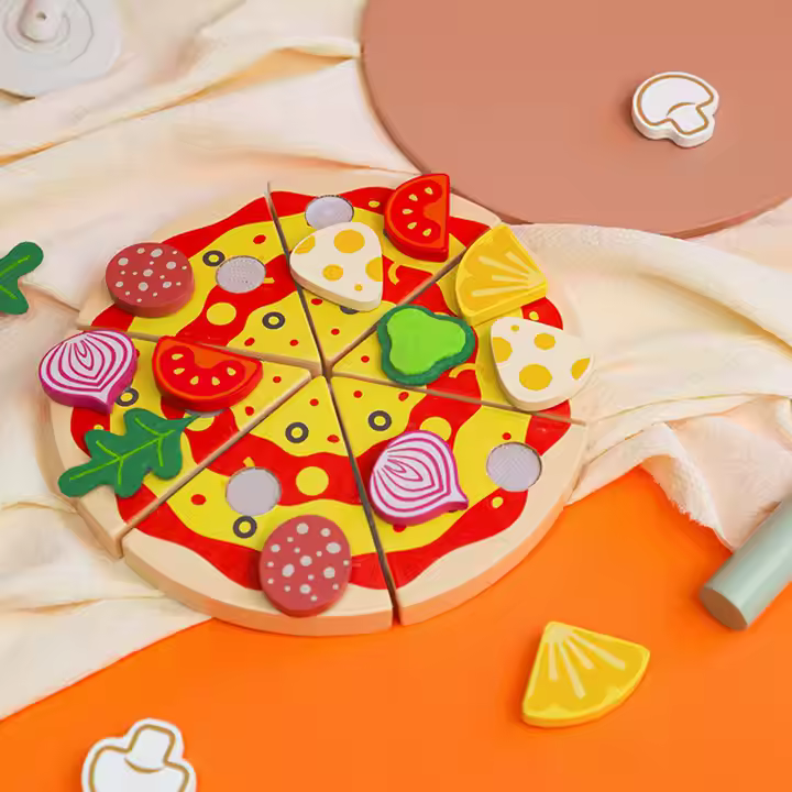 Juego de Pizza Madera y Velcro