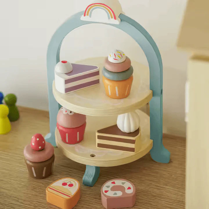 Juego de CupCakes y Postres de Madera