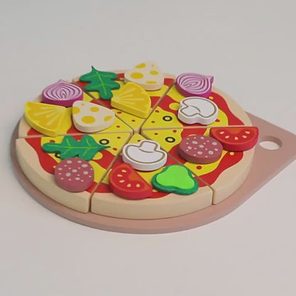 Juego de Pizza Madera y Velcro