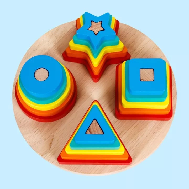 Juego de Encaje de Madera Multicolor